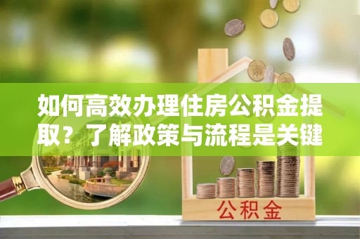 特克斯如何高效办理住房公积金提取？了解政策与流程是关键