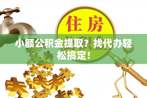 特克斯小额公积金提取？找代办轻松搞定！