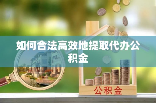 特克斯如何合法高效地提取代办公积金