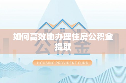 特克斯如何高效地办理住房公积金提取