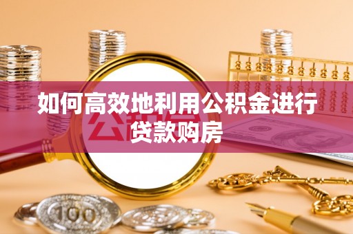 特克斯如何高效地利用公积金进行贷款购房